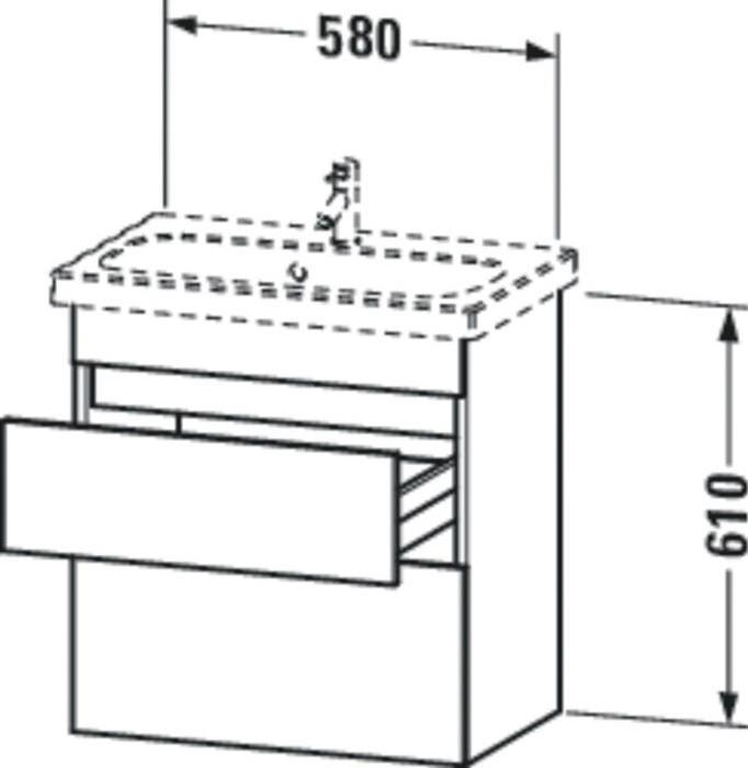 Produktbild Duravit Waschtischunterbau DURASTYLE 368x580x610mm leinen
