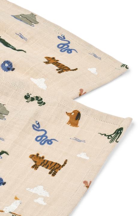 Actual product image Liewood Musselin Lewis Around the World 2er Pack (65 cm, 65 cm)