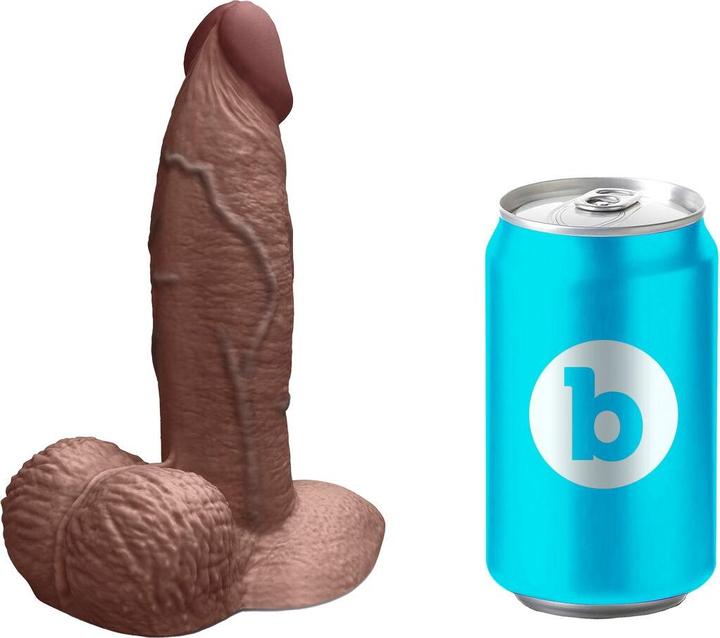 Produktbild Earthly Body Slipskin Realistic Silicone Dildo 6 Inch Girthy Brown