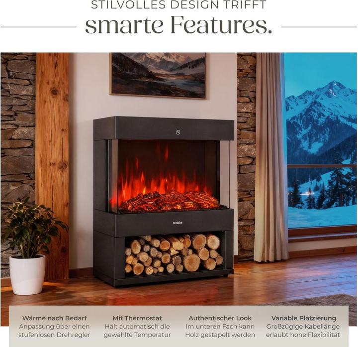 Immagine prodotto tectake Caminetto elettrico Leora
