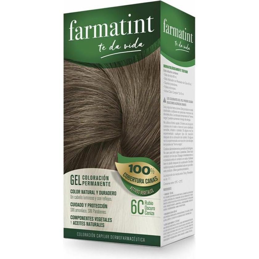 Farmatint, Haarfarbe, 6c Rubio Oscuro Ceniza 155ml (6C Ash Blonde)