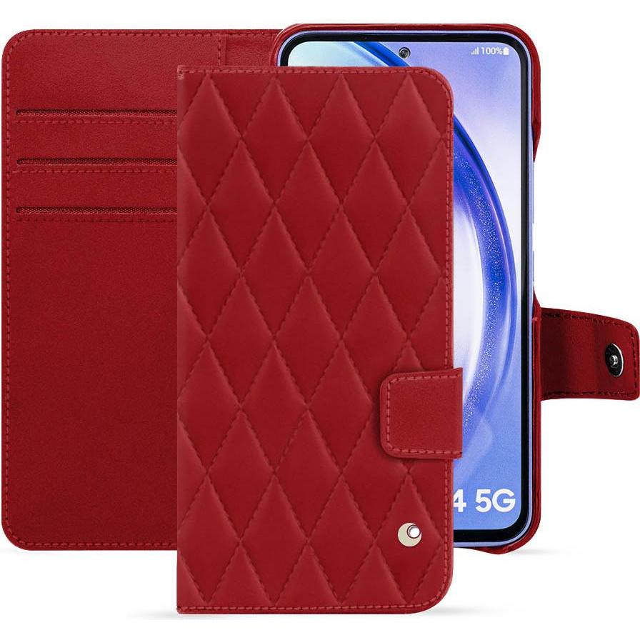 Noreve Lederschutzhülle Samsung Galaxy A54 (Samsung Galaxy A54 5G), Smartphone Hülle, Rot