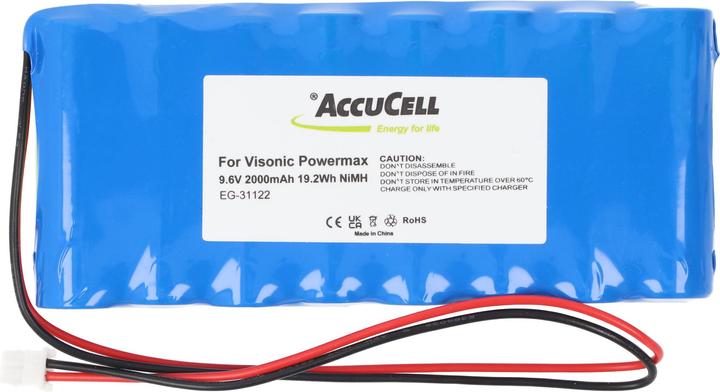 Actual product image AccuCell Akku Visonic Powermax. Pro 0-9912-G, 103-300672, GP180AAH8BMX (1 pcs., Device specific, 1800 mAh, Rechargeable battery)
