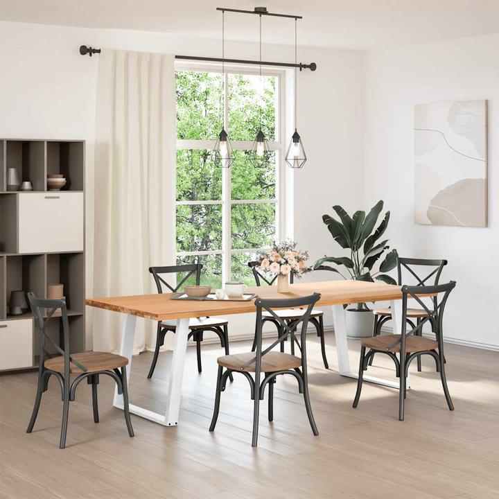 Image du produit VidaXL Pieds de table à manger en U 2 pcs. Blanc 70x(72-73) cm Acier Pied de table de salle à manger