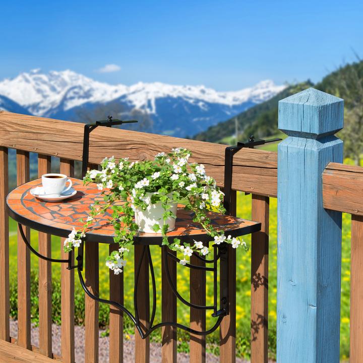 Image du produit tectake Table de balcon (76 x 65 x 62 cm)