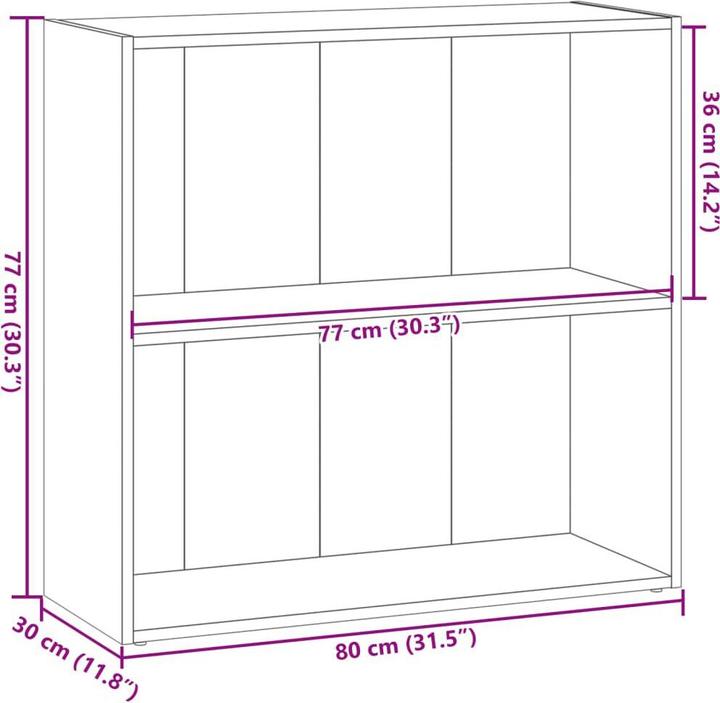 Actual product image vidaXL Banning (80 x 30 x 77 cm)