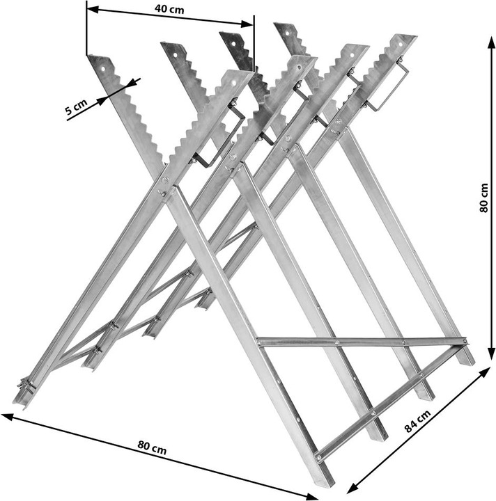 Produktbild tectake Holzsägebock (84 cm, 84 cm)