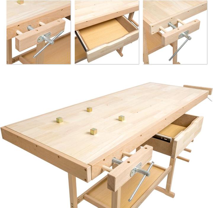 Actual product image tectake Workbench (50 cm, 137 cm)