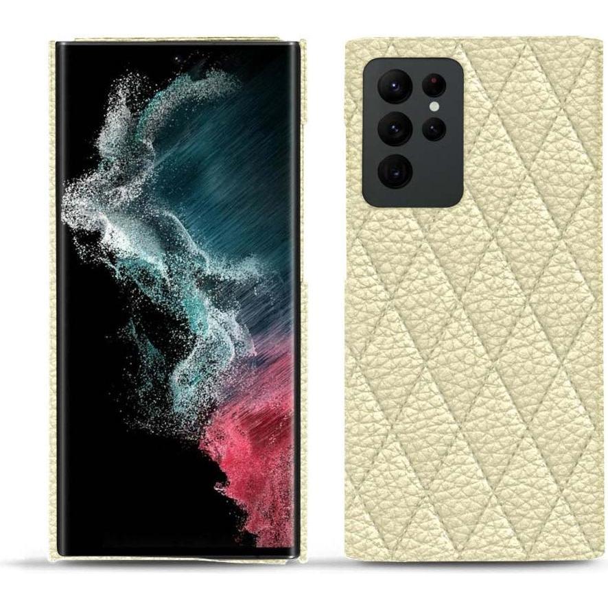 Noreve Lederschutzhülle (Samsung Galaxy S22 Ultra), Smartphone Hülle, Beige