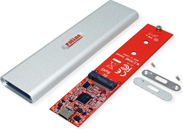 Produktbild Roline Externes SSD-Gehäuse, M.2, NVMe zu USB 3.1 Gen 2 Typ C (PCI-Express, M.2)