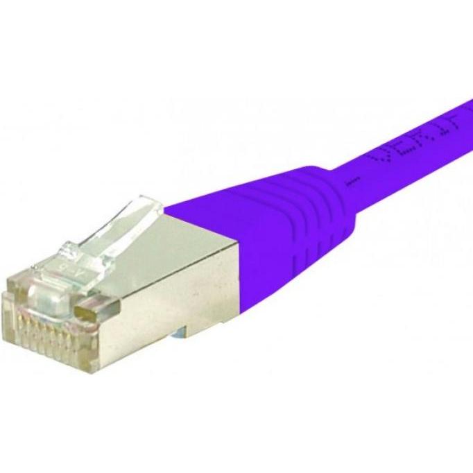 Exertis Connect Patchkabel S/FTP, PiMF, CAT.6, violett, 1,0 m Patchkabel mit besonders schmalem Knickschutz (S/FTP, CAT6...