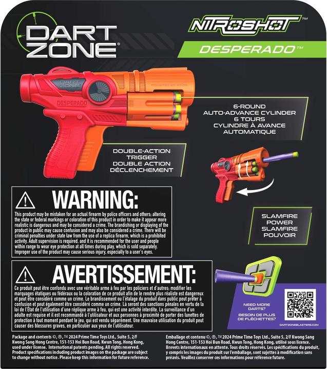 Actual product image Dart Zone Kompakter Revolver mit Double-Action-Abzug