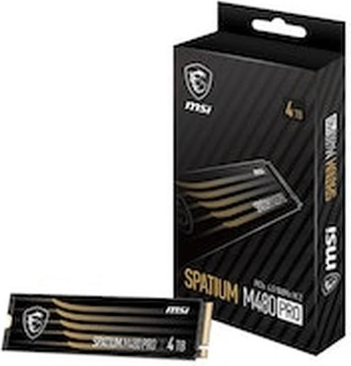 Image du produit MSI SPATIUM M480 PRO PCIe 4.0 NVMe M.2 4TB (4000 Go, M.2 2280)