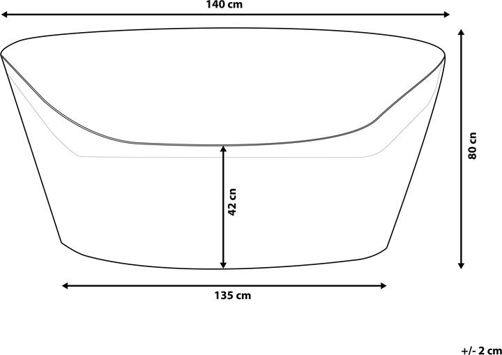 Produktbild Beliani Regenschutzboot 140 × 135 × 80 cm zur Strandtasche