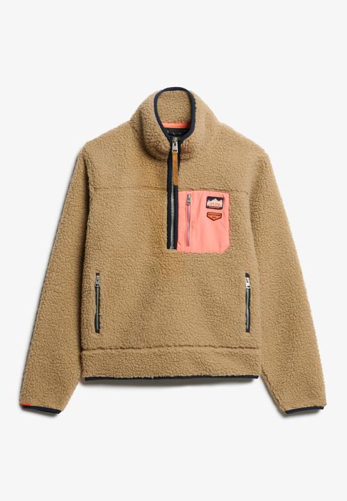 Produktbild Superdry Vintage Retro Fleecepullover mit halblangem Reissverschluss (L)