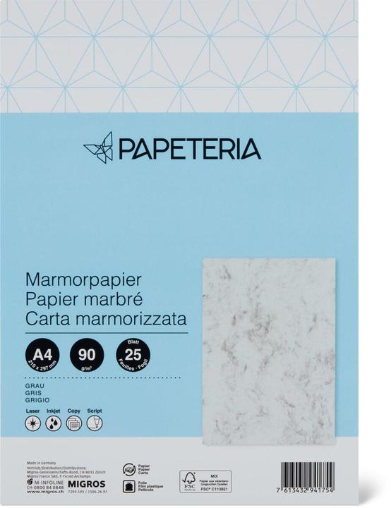 Actual product image Papeteria Copy paper marble grey (A4, 90 g/m²)