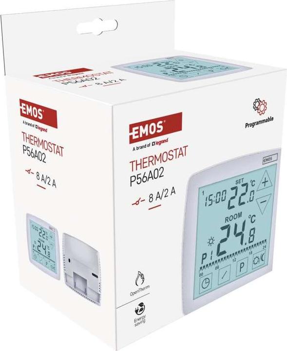 Actual product image Emos OpenTherm Raumthermostat P56A02, programmierbar, verkabelt