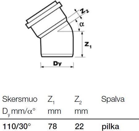 Immagine prodotto Wavin Gomito di drenaggio interno Optima, d110, 30 °
