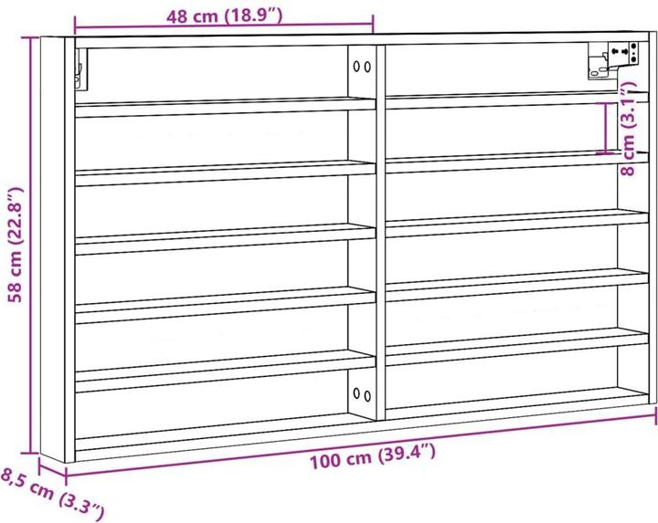 Image du produit vidaXL Armoire vitrine