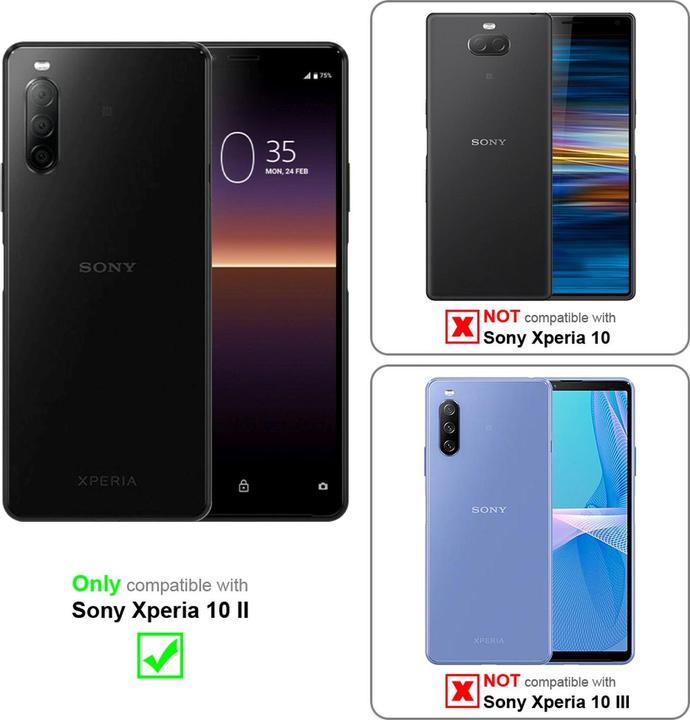 Actual product image Cadorabo Book Jeans Optics Cover (Sony Xperia 10 II)