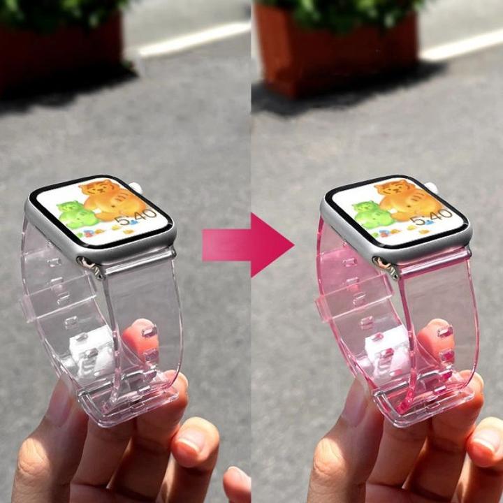 Productafbeelding Hurtel Strap Light Silicone Polsband Armband Horloge 6/5/4/3/2 (44mm / 42mm) Zwart (TPU)