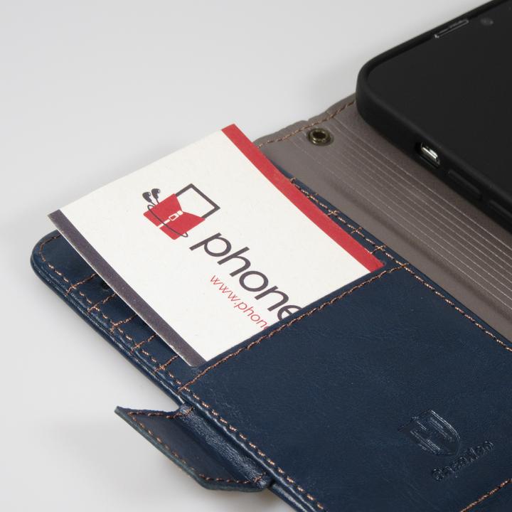 Immagine prodotto PhoneLook Etui cuir Flip Wallet en cuir véritable avec stripe design et compartiment à cartes (Apple iPhone 13 Pro Max)