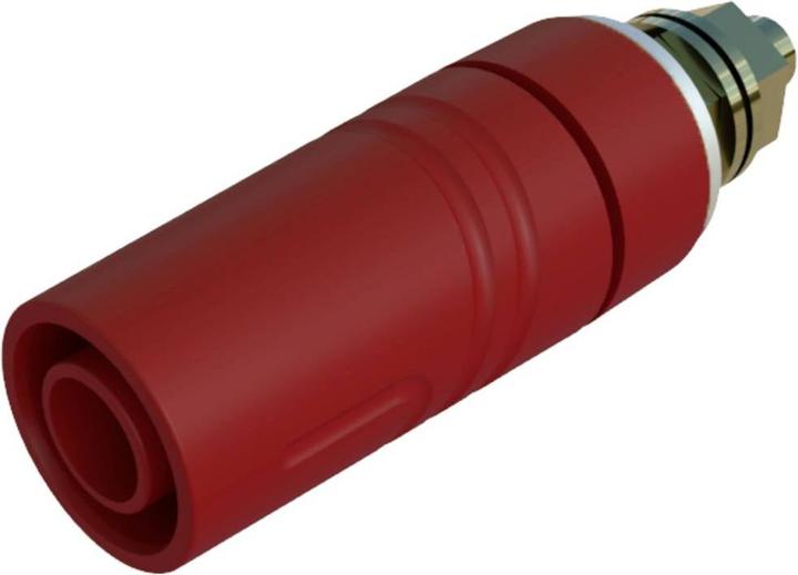 Image du produit Hirschmann SAB 2600 G M4 Au Safety Lab Socket Recessed Vertical Pin-O 4 mm Red 1