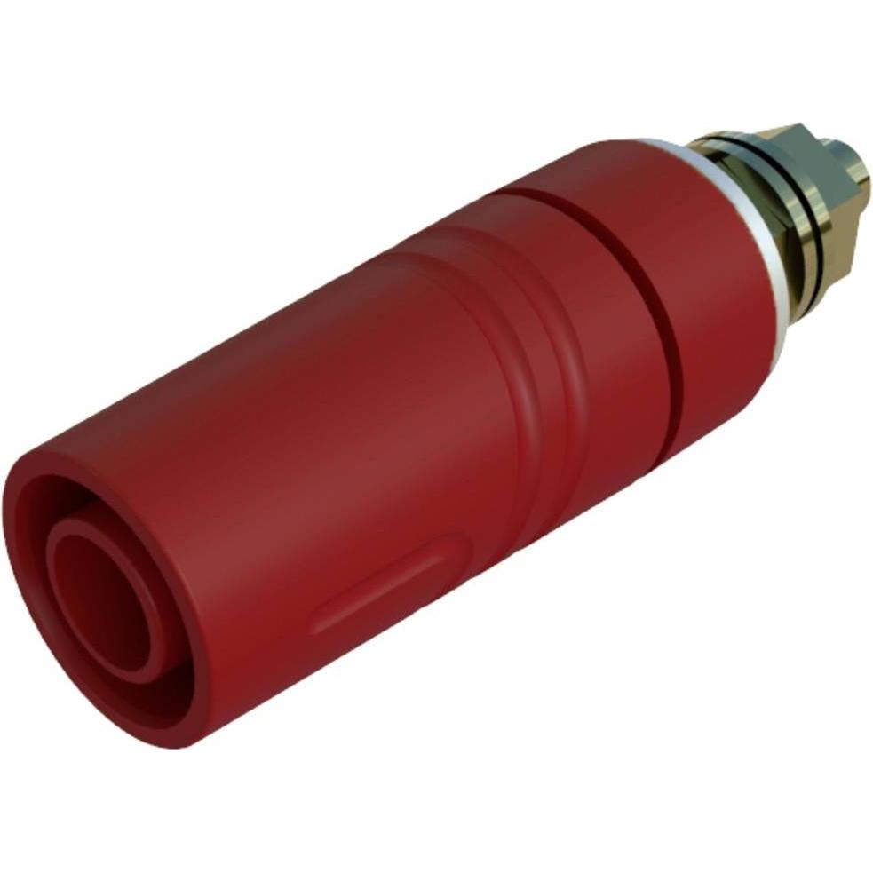 Hirschmann SAB 2600 G M4 Au Sicherheits-Laborbuchse Buchse Einbau vertikal Stift-O 4 mm Rot 1, Elektronikkabel + Stecker...