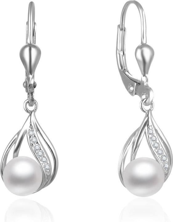 Immagine prodotto Beneto Incantevoli orecchini in argento con perle vere AGUC2705P