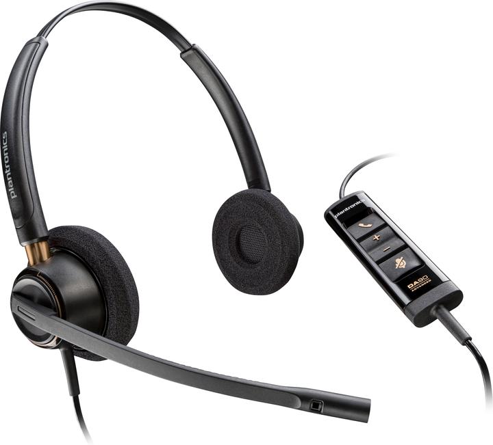 Poly HP EncorePro 525-M Microsoft Teams Certified USB-A Stereo Headset, Wired, Calls/Music, 55 g, He (Kabelgebunden, USB-A)
