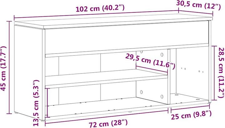 Produktbild vidaXL Schuhbank