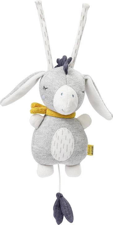 Actual product image Fehn Mini musical clock donkey NATURE