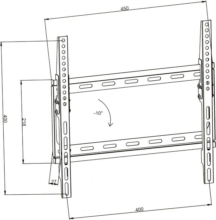 Immagine prodotto tectake Supporto a parete per TV (Muro, 55", 100 kg)
