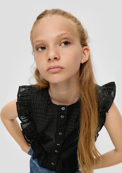 Produktbild s.Oliver Bluse Volantbluse aus Viskosemix (M)