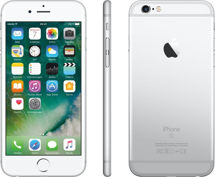 Produktbild Apple iPhone 6s (128 GB, Silver, 4.70", Single SIM, 4G)