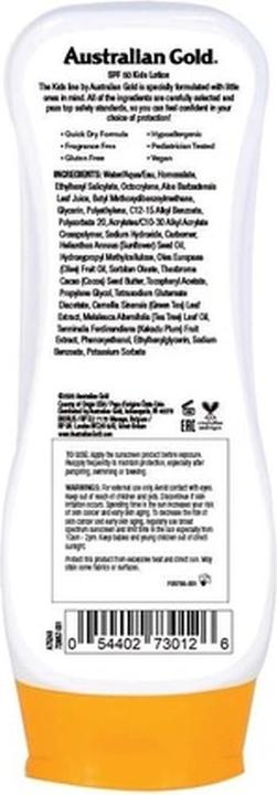 Actual product image Australian Gold Kids Sensitive Protection (Sun lotion, SPF 50, 237 ml, 237 g)