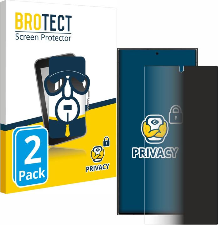Image du produit BROTECT Film anti-regards Anti-Spy Privacy Film de protection contre la lumière bleue (2 pcs, Samsung Galaxy S24+)