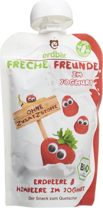 Produktbild Freche Freunde Quetschmus Joghurt Erdbeer & Himbeere (100 g)