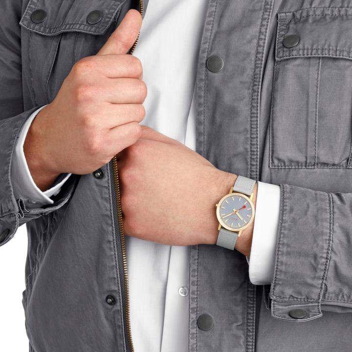 Actual product image Mondaine Classic - von der Natur inspiriert - Ip Gold (Analogue wristwatch, 36 mm)