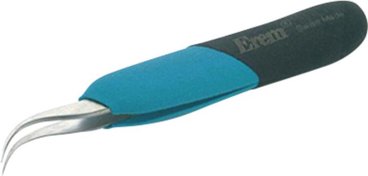 Actual product image Weller Erem ESD-safe tweezers with curved tips, precision tweezers, stainless steel, 120mm