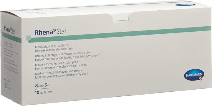 Actual product image Rhena Star elastic bandages 8cmx5m skin color open
