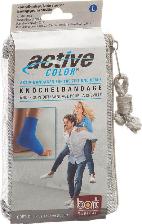 Produktbild Bort Medical ActiveColor Knöchelbandage XL +25cm blau (XL)