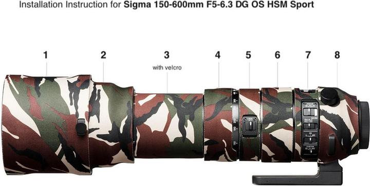 Produktbild easyCover Lens Oak Cover Camoufl. grün für Sigma 150-600mm Sport