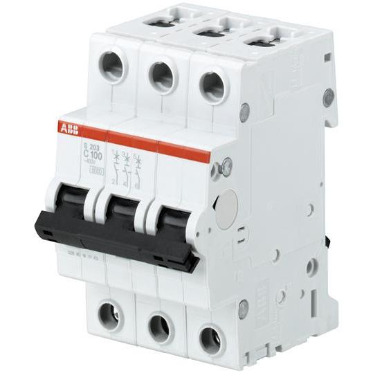 ABB, Schutzschalter, S203-C80 Sicherungsautomat C-Char., 6kA, 80A, 3P