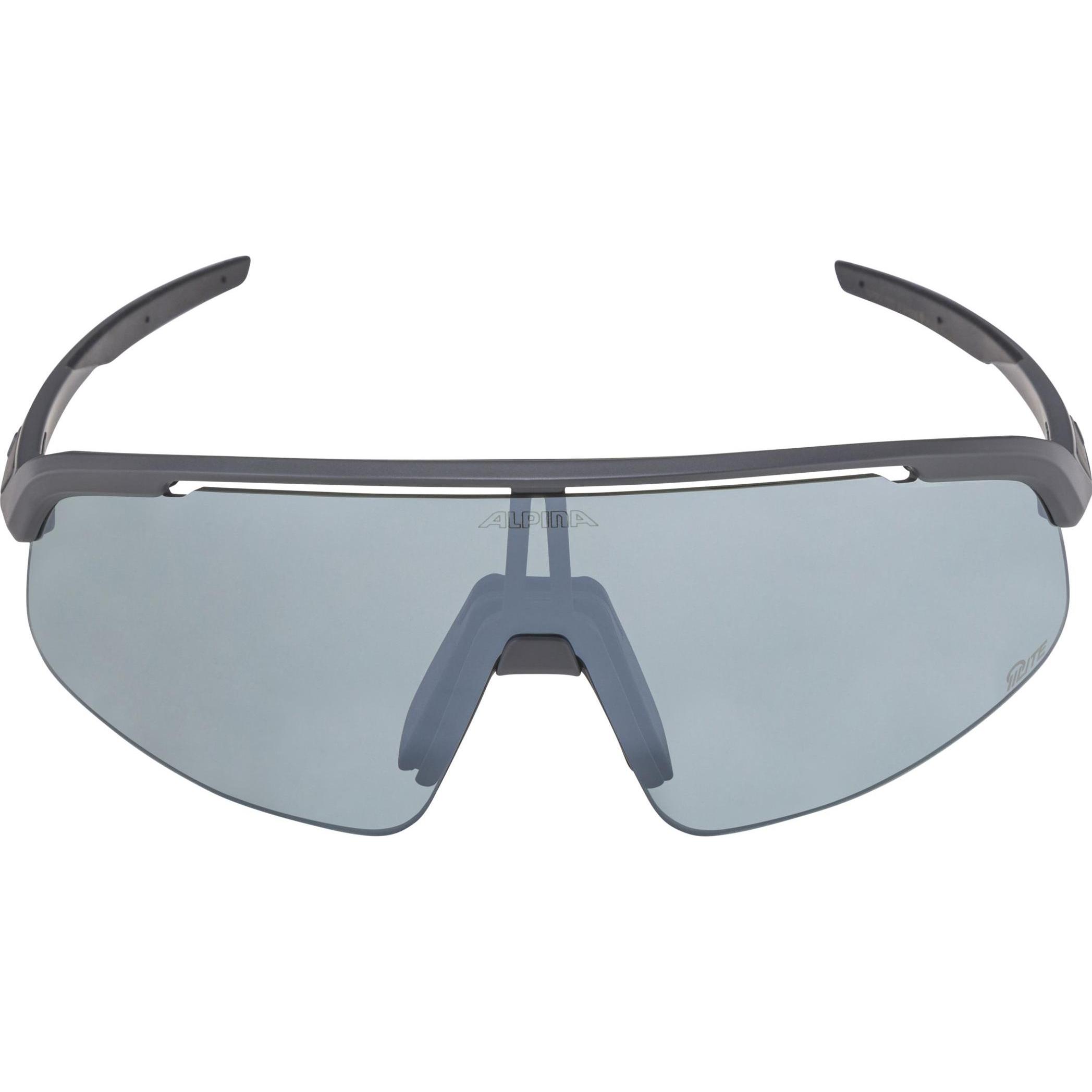Thumbnail - ALPINA SPORTS, Unisex, Sportbrille, Turbo Pro S Q-Lite (Midnight-grey matt, Silver), Grau