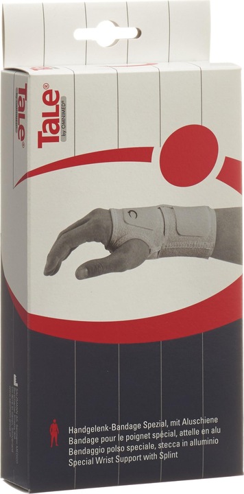 Produktbild Tale Handgelenk Bandage mit Schiene 35mm 15cm links weiss (One Size)
