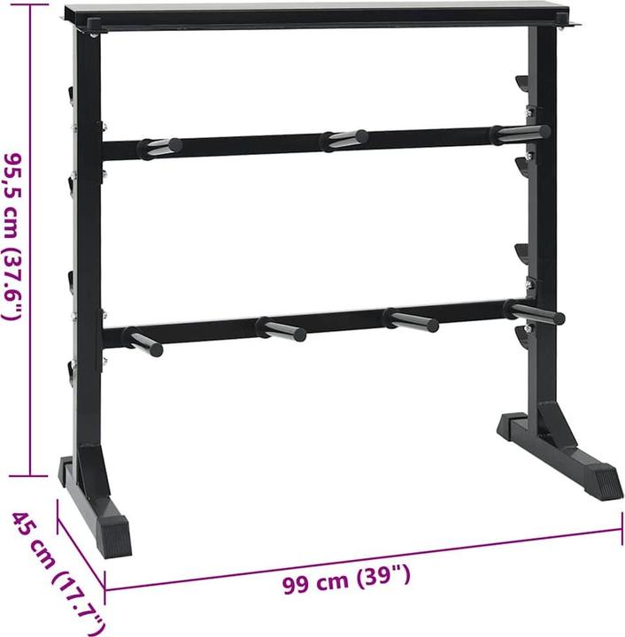 Actual product image vidaXL Dumbbell rack