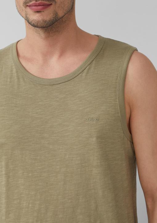 Actual product image S.Oliver T-Shirt Baumwoll-Tanktop mit Flammgarnstruktur (L)