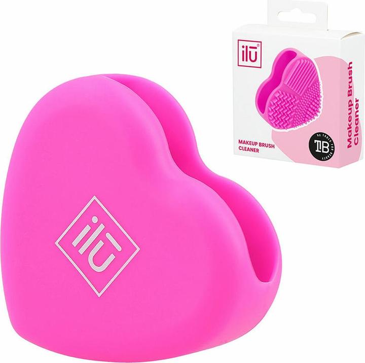 Actual product image Tools for Beauty T4B ILU Makeup Brush Cleaner Silicone Cosmetic Brush Cleaning - Hot Pink