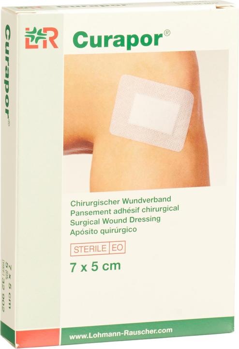 Actual product image Curapor Surgical wound dressing 7x5cm sterile (5 x)
